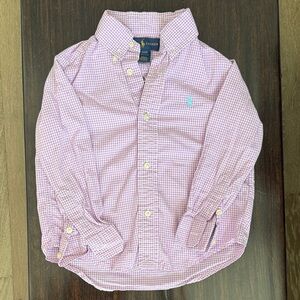 Ralph Lauren Kids Pink Gingham Shirt